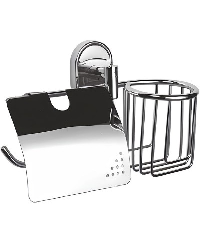 Держатель туалетной бумаги и освежителя воздуха Haiba HB1903-1 с крышкой Хром