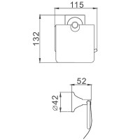 Держатель туалетной бумаги Haiba HB8503 с крышкой Хром