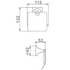 Держатель туалетной бумаги Haiba HB8503 с крышкой Хром