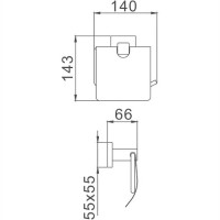 Держатель туалетной бумаги Haiba HB8603 с крышкой Хром