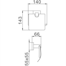 Держатель туалетной бумаги Haiba HB8603 с крышкой Хром
