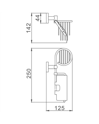 Держатель туалетной бумаги и освежителя воздуха Haiba HB8603-1 с крышкой Хром