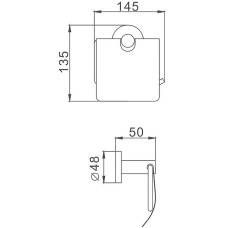 Держатель туалетной бумаги Haiba HB8703 с крышкой Черный