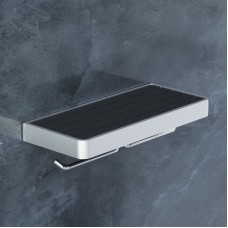 Держатель туалетной бумаги Damixa Jupiter DA77341900 двойной с полкой Черный Хром