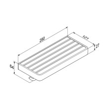 Держатель туалетной бумаги Damixa Jupiter DA77341900 двойной с полкой Черный Хром