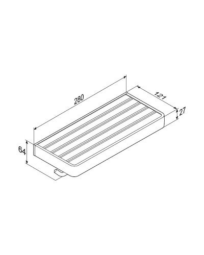 Держатель туалетной бумаги Damixa Jupiter DA77341900 двойной с полкой Черный Хром