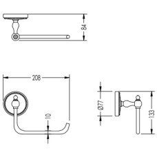 Держатель туалетной бумаги состаренная бронза/белый Devon&Devon Dorothy DOR411BR