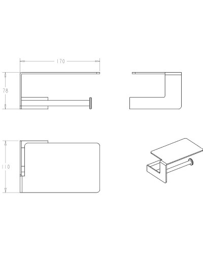 Держатель туалетной бумаги Boheme Q MattWhite 10941-MW Белый матовый