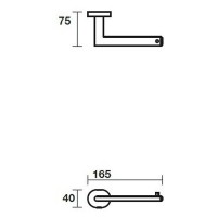 Держатель туалетной бумаги Kerasan Nolita 922431 Черный матовый