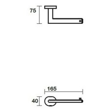 Держатель туалетной бумаги Kerasan Nolita 922431 Черный матовый