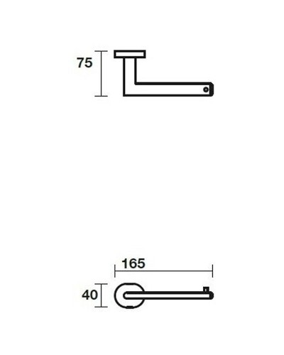 Держатель туалетной бумаги Kerasan Nolita 922431 Черный матовый