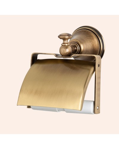 Держатель туалетной бумаги TW Harmony TWHA219br с крышкой Бронза