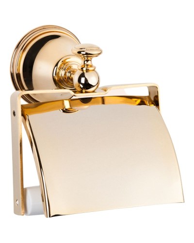 Держатель туалетной бумаги TW Harmony TWHA219oro с крышкой Золото