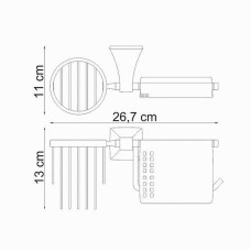 Держатель туалетной бумаги и освежителя воздуха WasserKRAFT Wern K-2559 с крышкой Хром