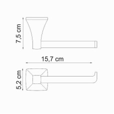 Держатель туалетной бумаги WasserKRAFT Wern K-2596 Хром