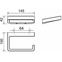Держатель туалетной бумаги Ravak 10° X07P565 Черный матовый