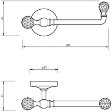 Держатель туалетной бумаги Migliore Amerida 16577 Хром с кристаллами Swarovski