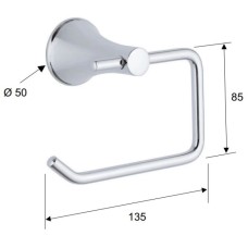 Держатель туалетной бумаги Remer Delicata DE61CR