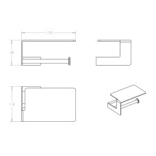 Держатель туалетной бумаги Boheme Q 10941-GM Оружейная сталь