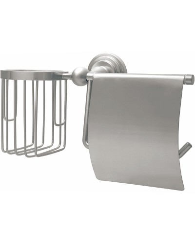 Держатель туалетной бумаги и освежителя воздуха WasserKRAFT Ammer K-7059 с крышкой Хром матовый