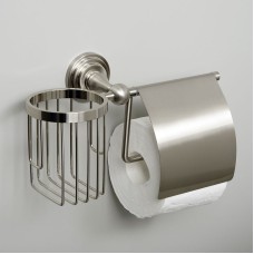 Держатель туалетной бумаги и освежителя воздуха WasserKRAFT Ammer K-7059 с крышкой Хром матовый