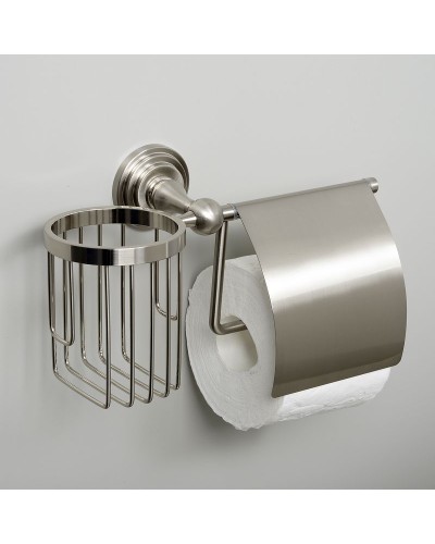 Держатель туалетной бумаги и освежителя воздуха WasserKRAFT Ammer K-7059 с крышкой Хром матовый