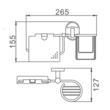 Держатель туалетной бумаги и освежителя воздуха Frap F19 F1903-1 с крышкой Хром