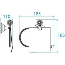 Держатель туалетной бумаги Cezares Olimp-TRH-01-Sw с крышкой Хром