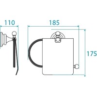 Держатель туалетной бумаги Cezares Olimp-TRH-03/24-M с крышкой Золото 24 карат