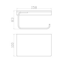 Держатель для туалетной бумаги с полкой WONZON & WOGHAND, Темный графит (WW-9126-GM)