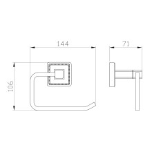 Держатель для туалетной бумаги без крышки WONZON & WOGHAND, Бронза (WW-7216)