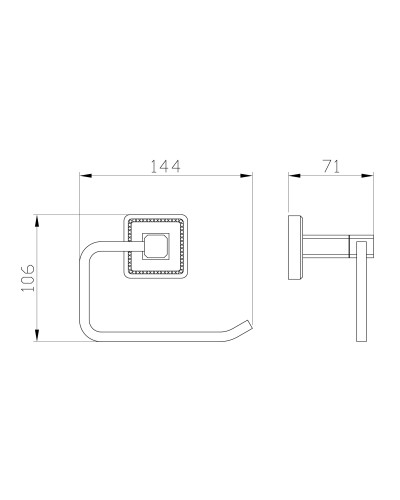 Держатель для туалетной бумаги без крышки WONZON & WOGHAND, Бронза (WW-7216)