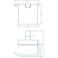 Держатель туалетной бумаги Haiba HB8403-7 с крышкой Черный матовый