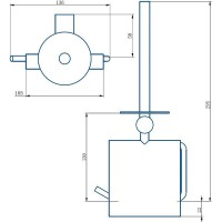 Держатель туалетной бумаги и запасного рулона Haiba HB8411 с крышкой Хром