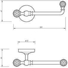 Держатель туалетной бумаги Migliore Amerida 16558 Бронза с кристаллами Swarovski