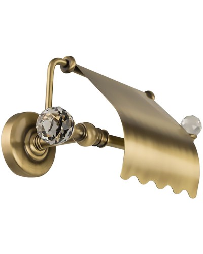 Держатель туалетной бумаги Migliore Amerida 16557 с крышкой Бронза с кристаллами Swarovski