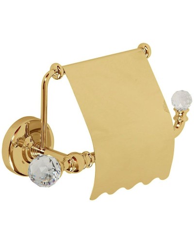 Держатель туалетной бумаги Migliore Amerida 16594 с крышкой Золото с кристаллами Swarovski