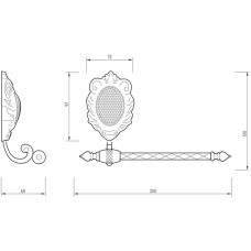 Держатель туалетной бумаги Migliore Cleopatra 16625 Бронза