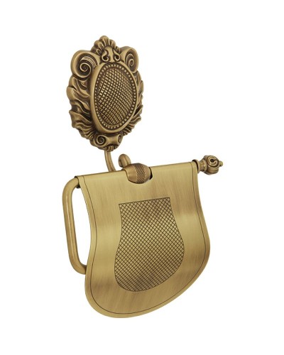 Держатель туалетной бумаги Migliore Cleopatra 16626 с крышкой Бронза