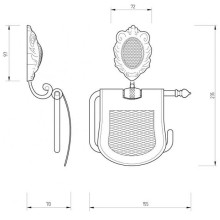 Держатель туалетной бумаги Migliore Cleopatra 16626 с крышкой Бронза