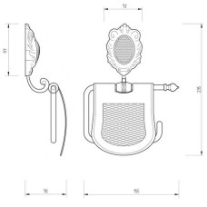 Держатель туалетной бумаги Migliore Cleopatra 16626 с крышкой Бронза