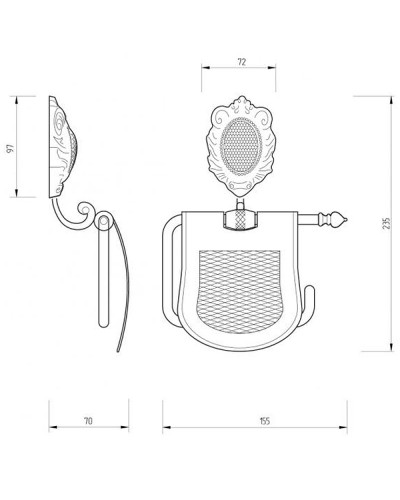 Держатель туалетной бумаги Migliore Cleopatra 16682 с крышкой Золото