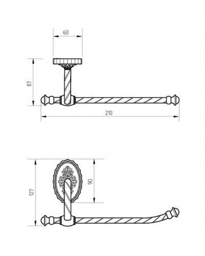 Держатель туалетной бумаги Migliore Edera 16887 Бронза