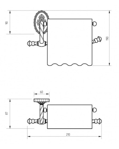 Держатель туалетной бумаги Migliore Edera 16886 с крышкой Бронза