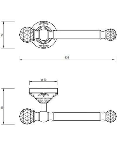 Держатель туалетной бумаги Migliore Cristalia 16762 Бронза с кристаллами Swarovski