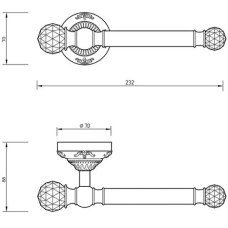 Держатель туалетной бумаги Migliore Cristalia 16826 Золото с кристаллами Swarovski