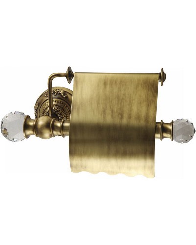 Держатель туалетной бумаги Migliore Cristalia 16763 с крышкой Бронза с кристаллами Swarovski