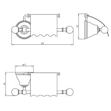 Держатель туалетной бумаги Migliore Provance 17618 с крышкой Бронза