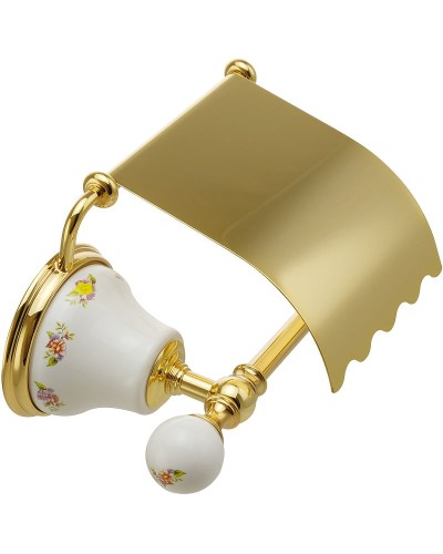 Держатель туалетной бумаги Migliore Provance 17688 с крышкой Золото