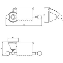 Держатель туалетной бумаги Migliore Provance 17688 с крышкой Золото